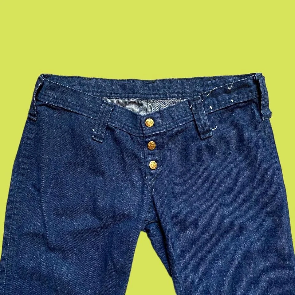 Red snap jeans 70s sale