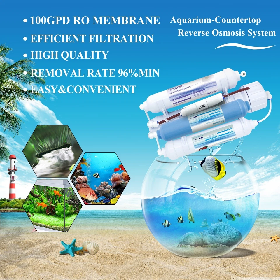 Geekpure 4 Stage Portable Aquarium Reverse Osmosis Water Filtration- DI Filter - Image 3 of 4
