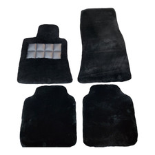 2025 Genuine Black Sheepskin Floor Mats Interior Carpet For Ferrari Purosangue