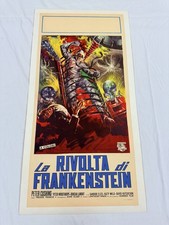 1964 The Evil Of Frankenstein Original 13x27” Movie Poster On Linen Hammer Film