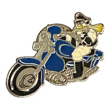 Vintage Michelin Man Riding A Motorcycle Bike Lapel Hat Pin PinBack Biker Tire