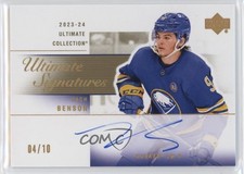 2023-24 Upper Deck Ultimate Collection Gold 4/10 Zach Benson #ZB-A Auto 7ez