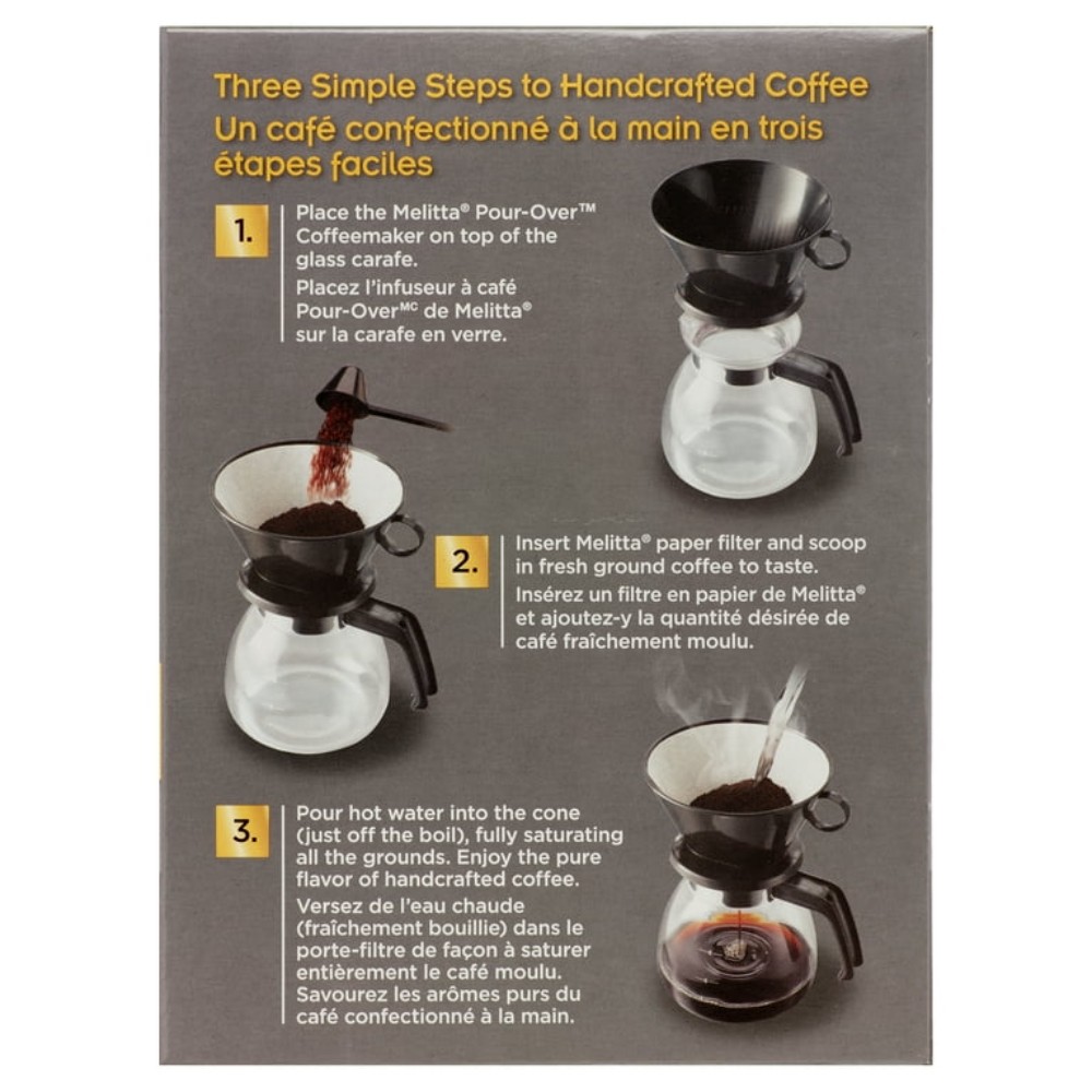 Melitta Glass Manual Drip Coffee Maker Brown #4 Filter 2 to 6 Cup