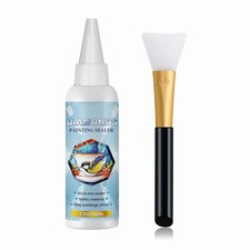 Diamond Painting Sealer 100 mL with Silicone Brush &ndash; Permanent Hold & Gloss
