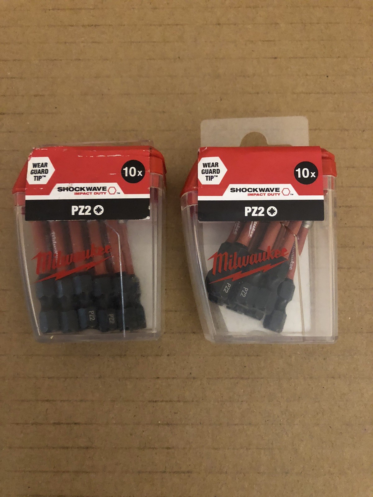 2 x Milwaukee 4932472050 Pozi PZ2 Impact Screwdriver Bit Set Shockwave 50mm