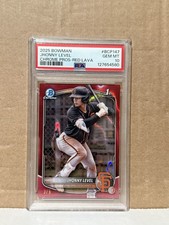 2025 Bowman Chrome Johnny Level Red Lava  3/5 PSA 10!!! POP 1!!!