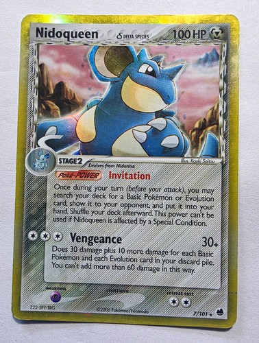Nidoqueen 7/101 EX Dragon Frontiers Delta Species Holo Rare Pokemon TCG Eng