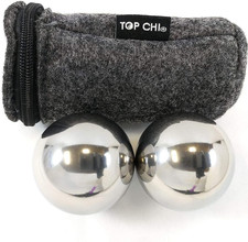 Stainless Steel Baoding Balls 1.5 Inch Hand Therapy Exercise Stress Relief Non