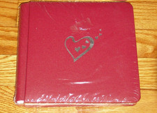 Creative Memories 7X7 Dark Red Album Silver Hearts 12 White Pages 2006 NEW