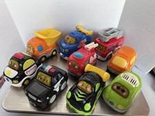 VTech Go Go Smart Wheels Vehicle Lot of 9 Cars Dump Truck Fire Police WORK 