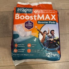 Inspire Incontinence Booster Pads Super Absorbent 22 ct. NIP