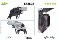 Wischermotor Hinten Valeo 582622 FÜR Audi