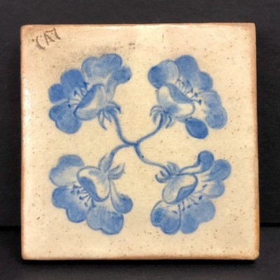 Rare Roblin Antique Tile with Flowers