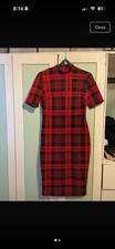 Beautiful Womens/girls Tartan Dress Uk 10 Immaculate Short Sleeve Summer Holiday