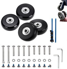 Luggage Replacement Wheels 54mm Suitcase Swivel Caster Repair Kit Axles 4 Pack