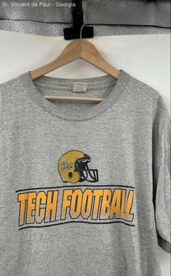 Raise The Roof Georgia Tech Tee Shirt Men's XL Grey Vintage