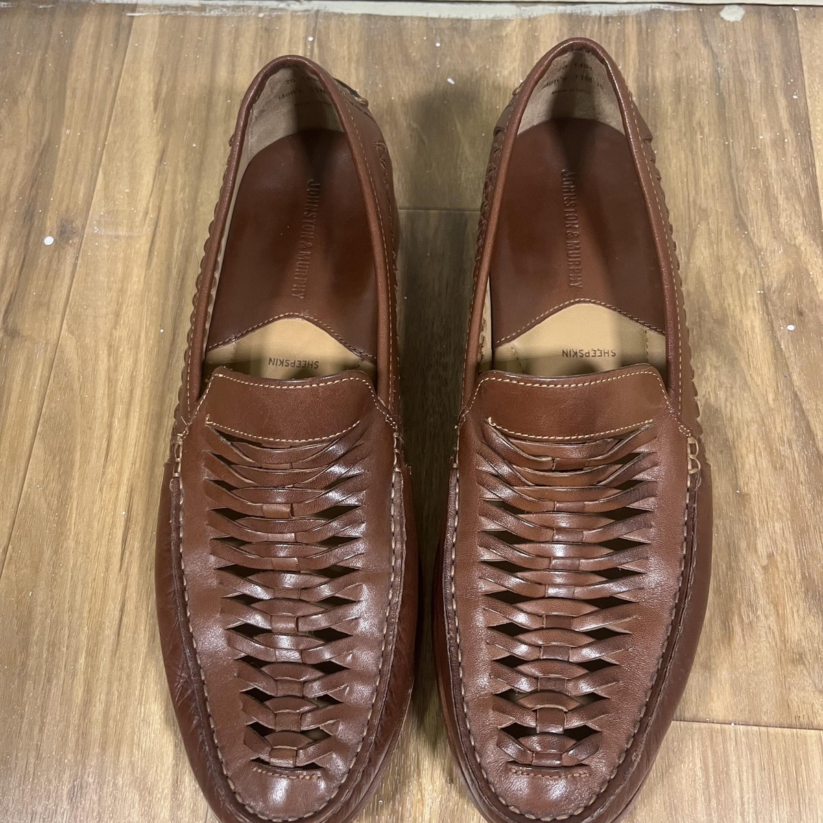Johnston & Murphy Mens Size 11 Loafer Sheepskin Leather Brown Men main image 2