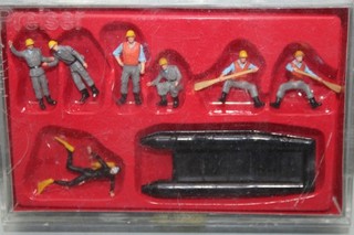 Preiser 10249 THW Helper with Inflatable Boat Track H0 Original Packaging #Y661