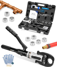 Hydraulic Pipe Crimping Tool Copper Tube Fittings with 1/2", 3/4", 1" Dies for V