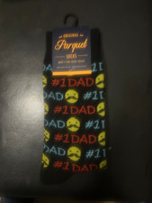 Parquet 1 Dad Men's Crew Socks sz 10-13 shoe sz 6-12 New