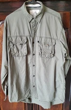RedHead Men's Shirt, Sz. L. Army Green, Chest Pockets, 100% Cotton