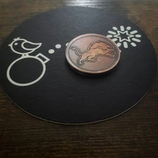 DETROIT LIONS 1.25” Raised Relief Aged Copper Golf Ball Marker!