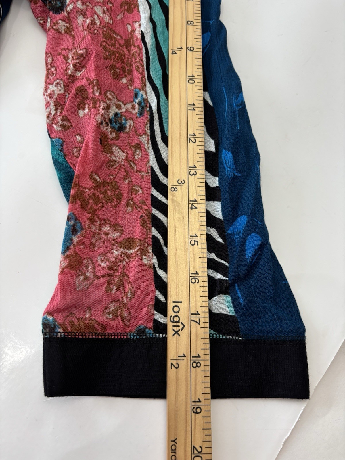 La Cera Blouse Size XL Patchwork Button Front Lag… - image 10