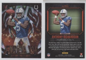2023 Panini Phoenix Fired Up Silver Seismic Anthony Richardson #FU-6 Rookie RC