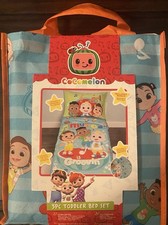 CoComelon 3-Piece Toddler Bed Set Kids Bedding Comforter And Pillowcase New