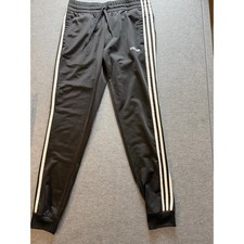 Streetwear Cozy Retro Adidas Track Pants Small Black 3-Stripe Joggers Athleisure