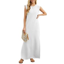 Womens Summer Maxi Dress Casual Shirt Dresses Elegant Styles Basic for Women UK