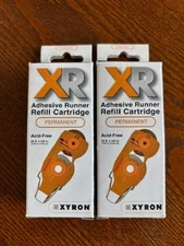 XYRON Adhesive Runner XSCS009 Refill Cartridge, 3/8" x 28' Lot of 2 Cartridges