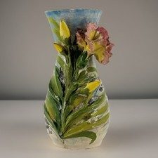 Italy Majolica Bassano Vase 6.5 inch Handmade...