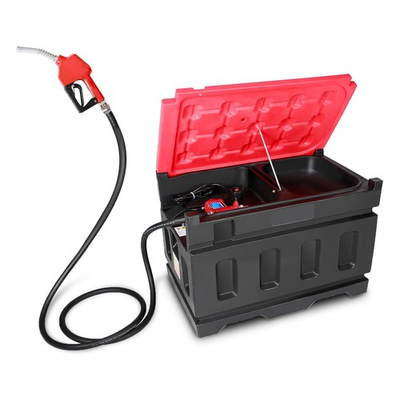 #ad 48 Gallon Portable Gasoline Diesel Fuel Transfer Tank w Pump 12V DC Electric $485.28