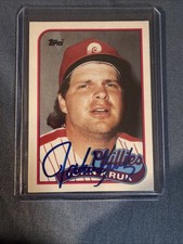 1989 Topps Traded John Kruk Autographed Card