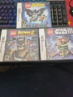 Lego 3 GAME BUNDLE LOT for Nintendo DS; Batman 1&2; Star Wars 3