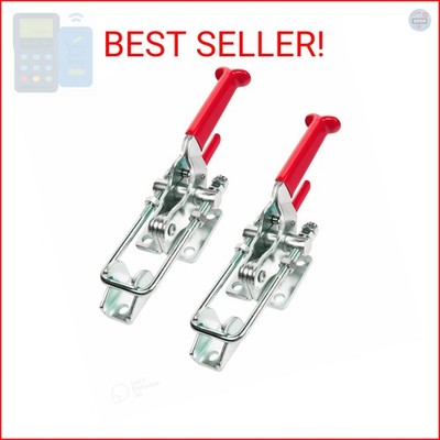 POWERTEC 2PK Toggle Clamp, 2000 lbs Holding Capacity, 40341 Self-Lock U-Bolt Adj