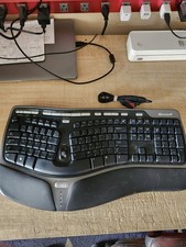 Microsoft Natural Ergonomic Keyboard 4000 v1.0 KU-0462 Black Wired USB Tested