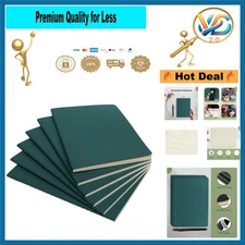 Simply Genius A5 Lined Notebook 6-Pack – Softcover, 92 Pages, Portable Green