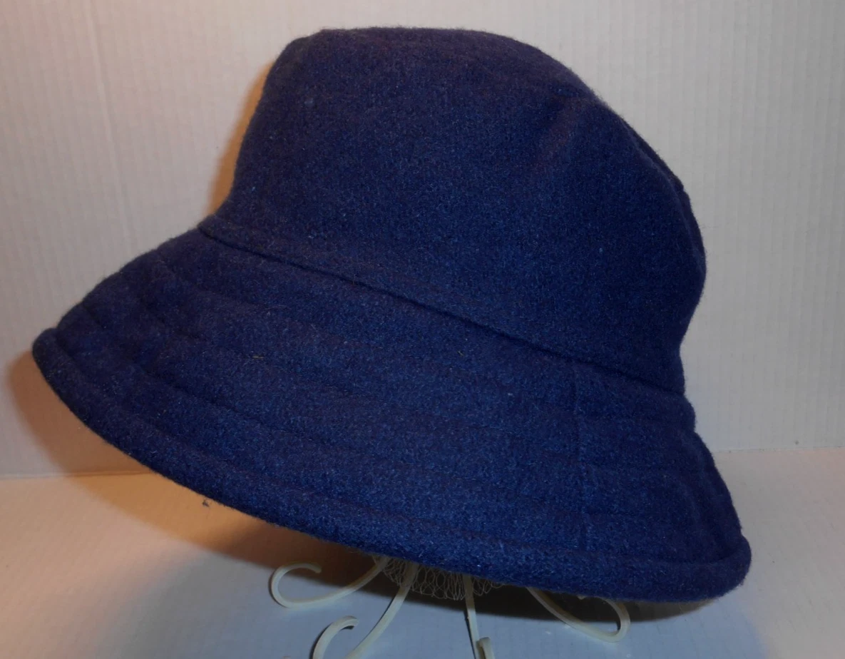 Eddie Bauer Blue 80% Wool Bucket Hat One Size Unisex Adult Cap Outdoor Warm