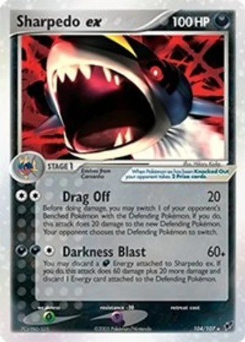 Sharpedo ex (#104/107) - Holofoil Deoxys LP Pokemon