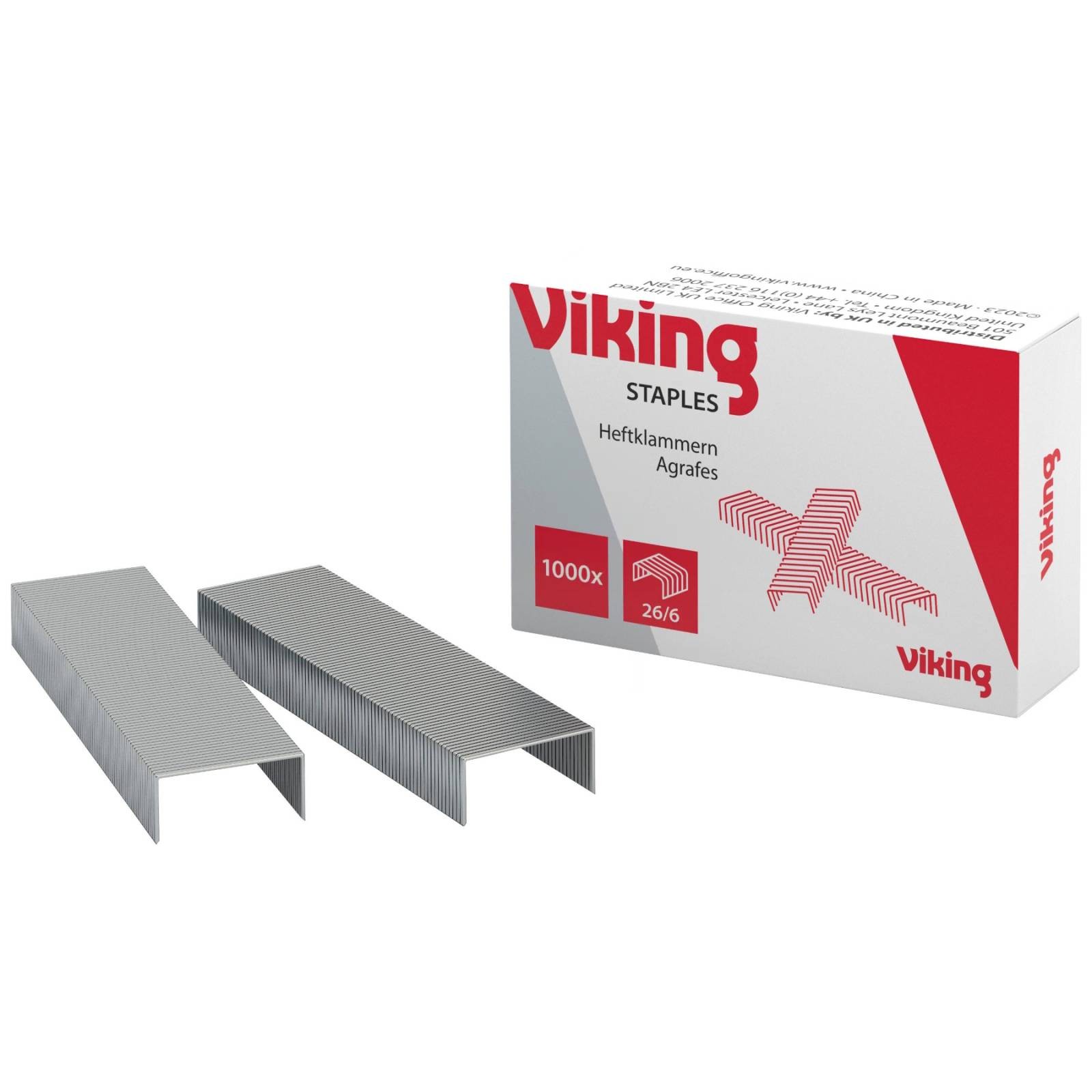 Viking 26/6 Galvanised Staples - Pack of 1000