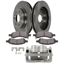 Front Rotors Ceramic Pads And Right Brake Calipers For 2008-2017 BUICK ENCLAVE