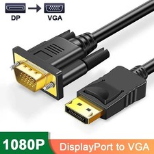 Display Port to VGA Cable Adapter Converter Video HDTV PC Monitor Desktop Laptop