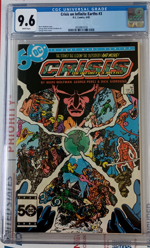 CRISIS ON INFINITE EARTHS #3 CGC 9.6 CAMEO ANTI MONITOR 1986 MORE UP MAKE A LOT!