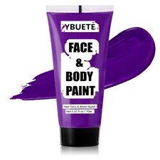 YBUETE Purple Water Based Face Body Paint for Cosplay Halloween 2.37 OZ Lar...
