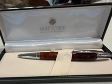 Monteverde Blue Paloma Tiger Eye Rollerball Pen New Box-Ink has dried-see below