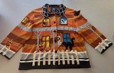 Vintage Michael Simon Halloween Cardigan Sweater ~ Women’s Large