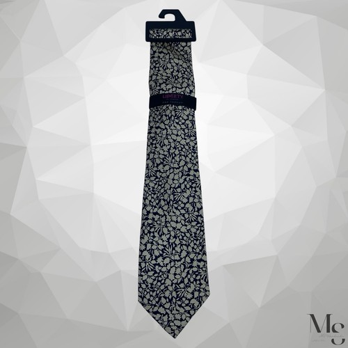 LIBERTY OF LONDON Leaf Print Men’s Luxury Silk Tie Made in Italy 55” x 3” NWT