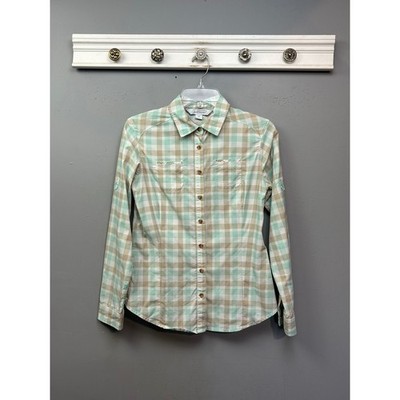 Gander Mountain Guide Series Women XS Plaid Button Up Long Sleeve Shirt Outdoor